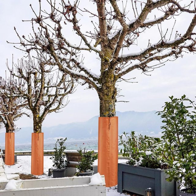 Wasserdichter Baumwurzelschutz und Frostschutz in Orange für Garten und Landschaftsbau, B/H: 100 x 30 cm - Bild 1