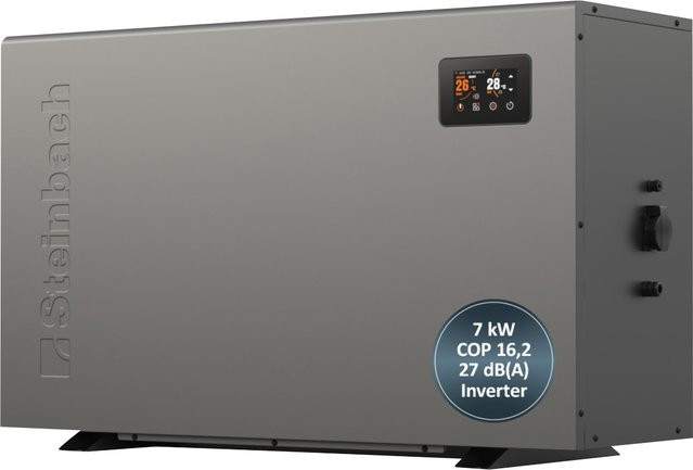 Steinbach Swimming Pool Inverter Wärmepumpe Silent 7 Modell 2026 für Pools bis 30.000 l mit 7 kW Heizleistung - Bild 1