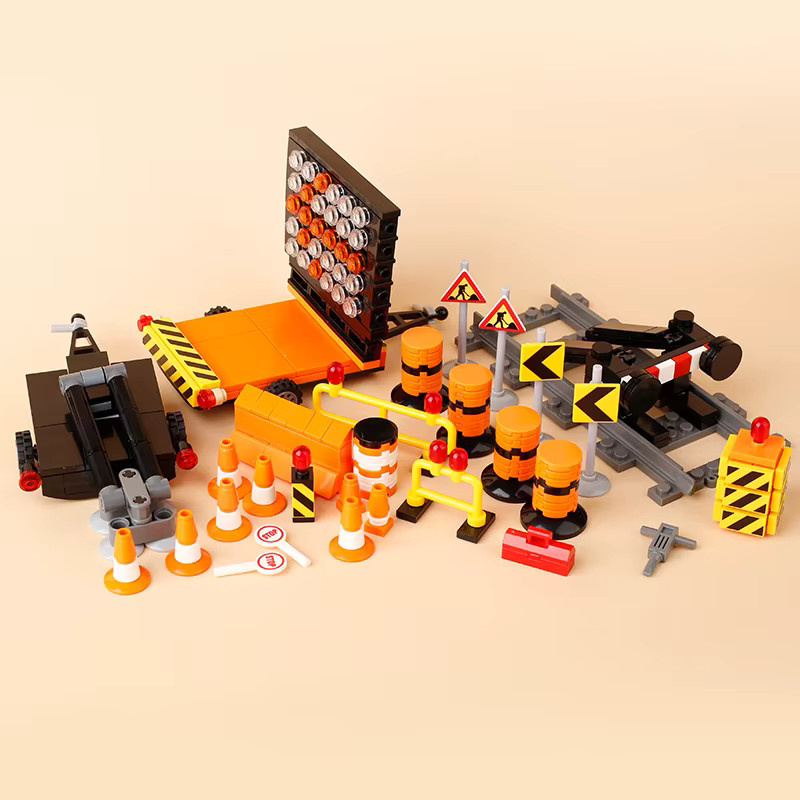 BRICKPANDA MOC Stadt Verkehrszeichen Bausteine, Tiere, Bunt / Mehrfarbig - Bild 2