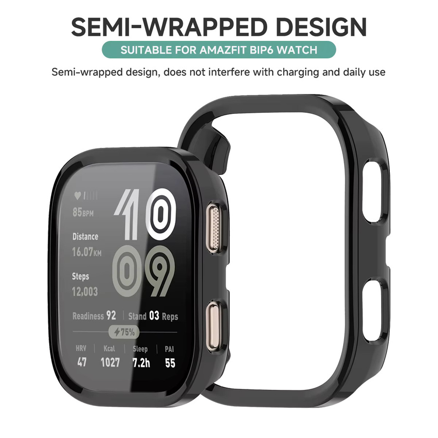 FancyWrist Displayschutzfolie für Amazfit Bip 6, Transparent, Schwarz - Bild 2