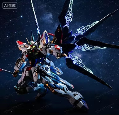 Kosmos MGEX ZGMF-X20A Strike Freedom, Modellbausatz, Maßstab 1:100, mit Phantom Light LED-Zubehörset - Bild 1