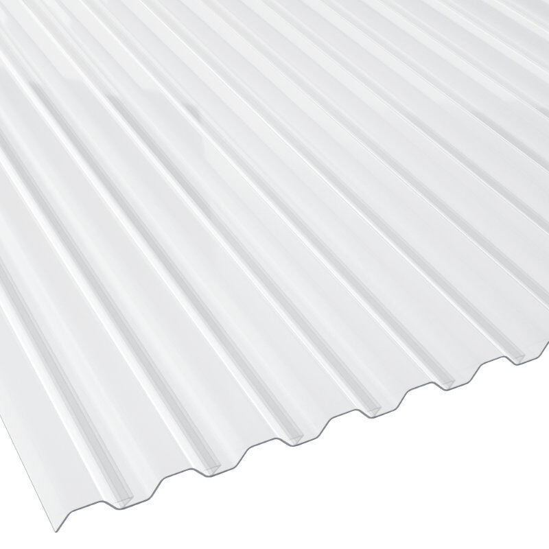 Lichtplatte Polycarbonat 2nd LIFE LINE Spundwand 76/18 glasklar Breite: 111,6 cm, Dicke: 0,09 cm - Bild 1