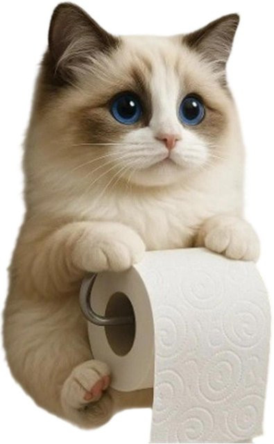 Wandmontierter Toilettenpapierrollen-Spender Cherish Eyes in Weiß aus Kunststoff - Bild 1