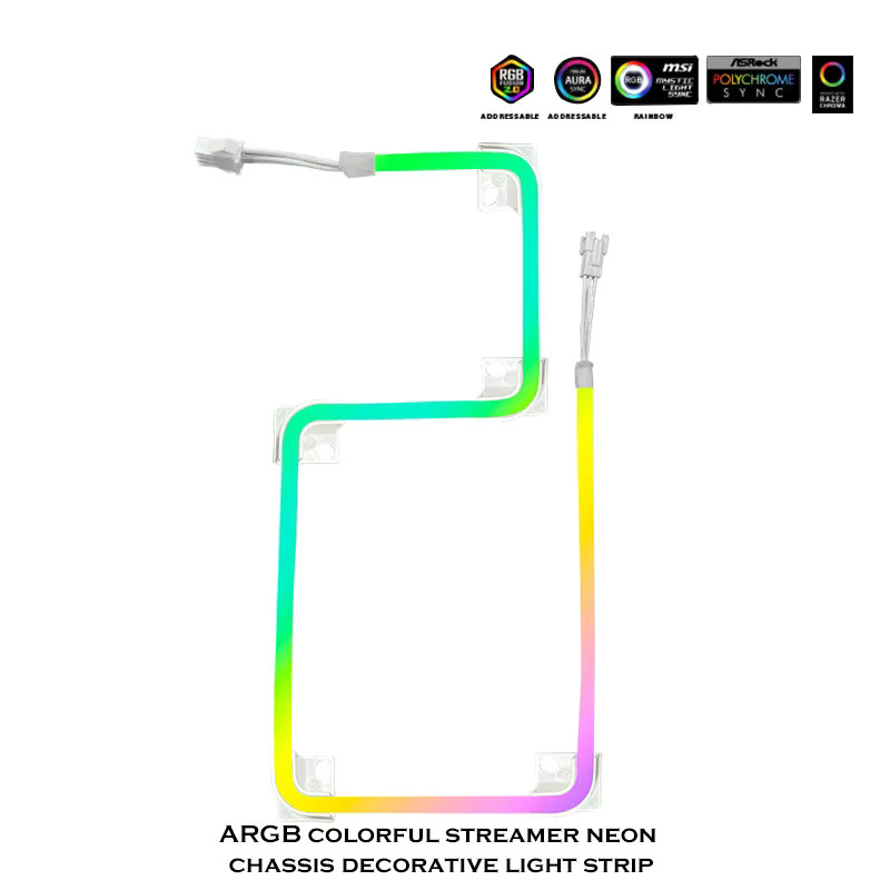 Phanteks Neon Flex RGB LED-Lichtleiste für PC-Gehäuse, Multicolour, 5V 3Pin, AURA SYNC kompatibel - Bild 2