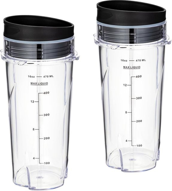 Sokany Ersatzbecher für den kompakten persönlichen Mixer QB3001SS mit Deckel, 2er-Pack, transparent - Bild 1
