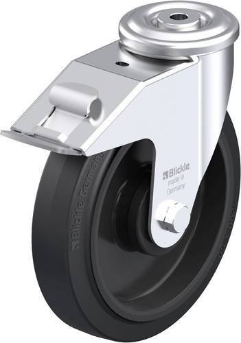 Blickle LER-POEV 200KA-FI Stahlblech-Lenkrolle in Silber, Rad-Durchmesser: 20 cm, Tragfähigkeit: 300 kg - Bild 1