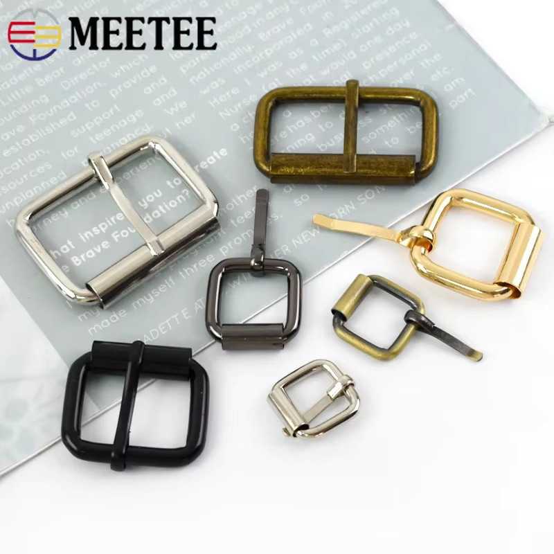 Meetee Metall-Dornschnallen aus Stahl in Gold, verstellbare Verschluss-Sets für Gürtel, Hundehalsbänder und Lederarbeiten, 13–38 mm - Bild 2