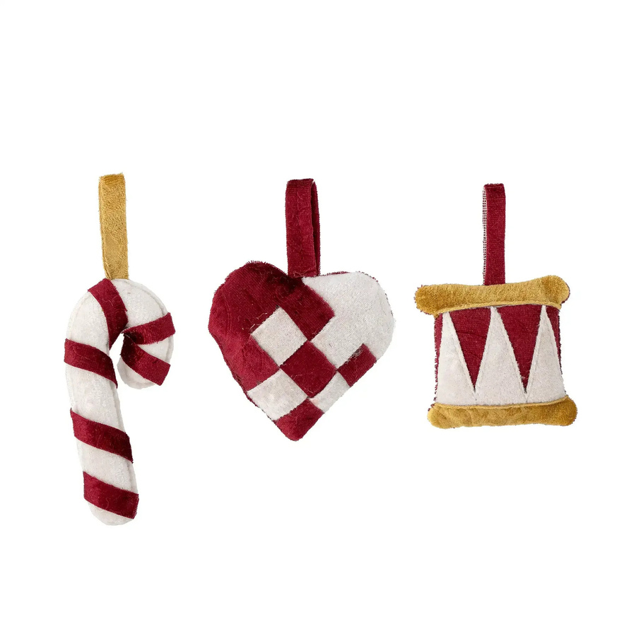 Bloomingville Ornament Velua aus Polyester in Rot für Weihnachten - Bild 1