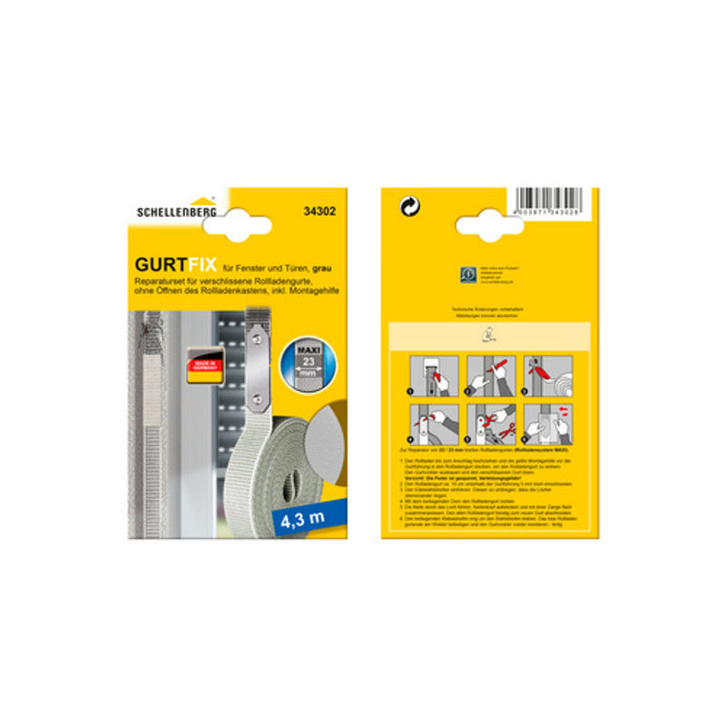 Schellenberg Gurtfix Reparaturset Maxi für Rolladen, Breite: 23 mm, Grau - Bild 3