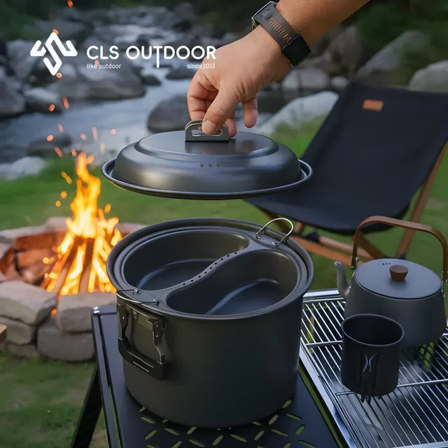 MOUNTAINHIKER CLS 6L Multifunktionaler Tragbarer Dampfgarer mit Dampfkompartiment für Outdoor und Camping - Bild 1