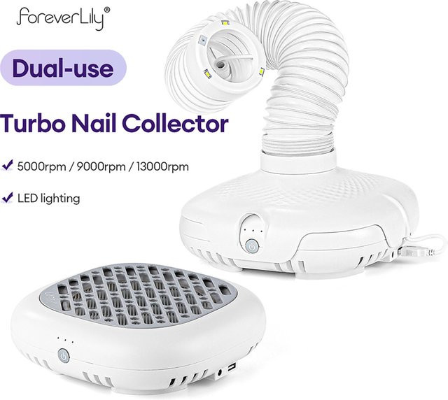 foreverlily Nail Dust Collector mit flexiblem LED-Tube, Unisex - Bild 1