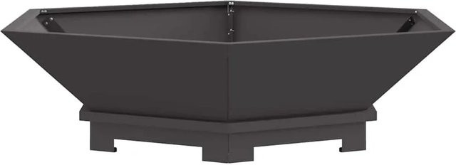 vidaXL Feuerstelle aus Stahl in Schwarz B/T: 100 x 100 cm, Höhe: 28 cm - Bild 1