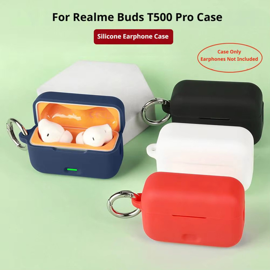 Stoßfeste Silikon-Schutzhülle für Realme Buds T500 Pro Ladehülle in Blau - Bild 2