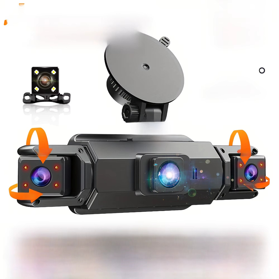 GMAIPOP 4-Kanal Dashcam mit 4K und 1080P Full HD, inklusive Nachtsicht, Schleifenaufnahme und 24H Parküberwachung, Schwarz - Bild 7