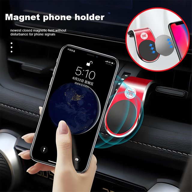 Magnetische Autotelefonhalterung Clip-Halterung für FIAT Abarth 500e Panda Tipo FR Argo Freemont Viaggio Bravo Punto Doblo - Bild 1