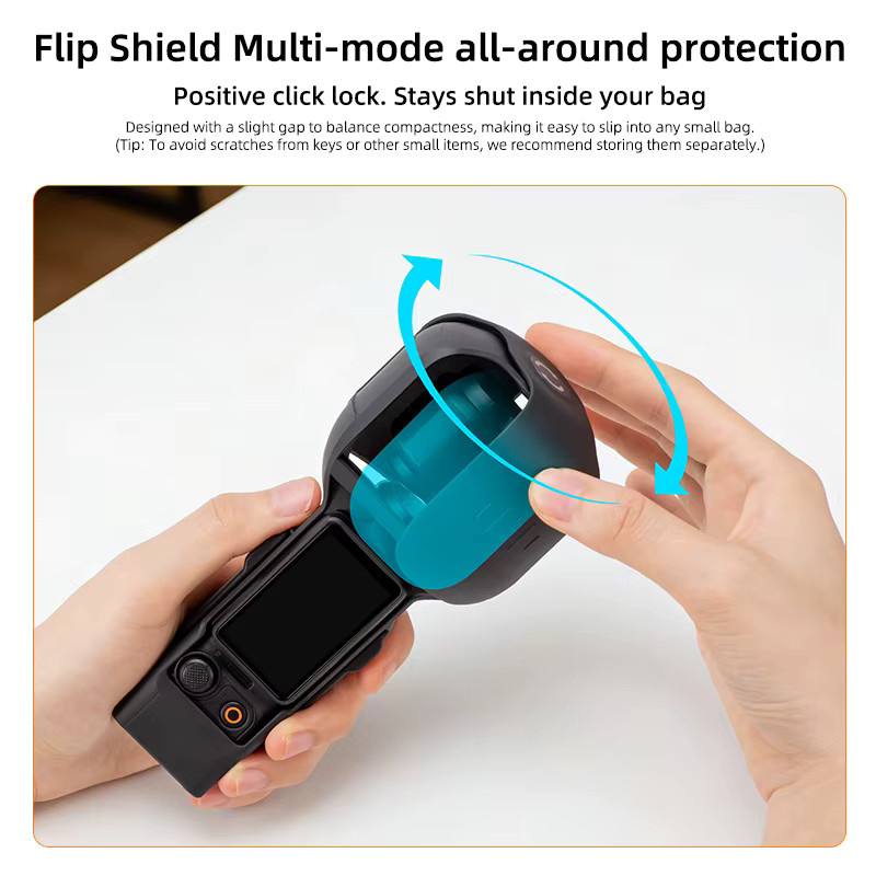 DJI Osmo Pocket 4 Schutzhülle in Schwarz mit kratzfestem Objektivschutz - Bild 2