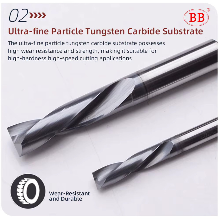 BB-Flachbohrer 180 CNC-Bohrwerkzeug aus beschichtetem Vollhartmetall für Metall, Stahl und Eisen, Farbe: Silber, Durchmesser: 0,5 mm bis 10,7 mm - Bild 3