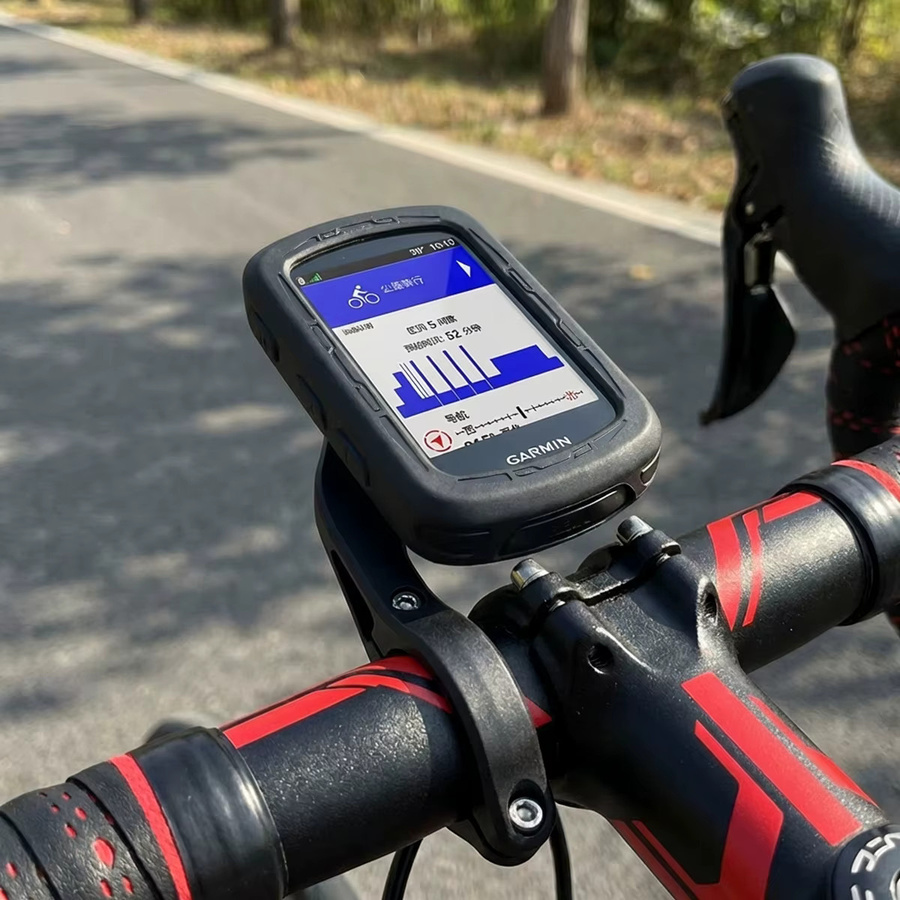Schutzset für Garmin Edge 840 und 540 mit weißer TPU-Silikonhülle und 2 Stück gehärtetem Glas Displayschutzfolie - Bild 5
