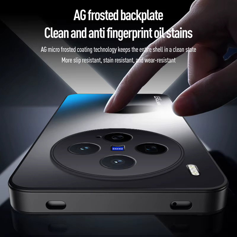 EUCAGR Schutzhülle für VIVO X300 Pro, X300S und X300 Ultra in Schwarz, Stoßfeste Matte Rückseite aus TPU und PC - Bild 3