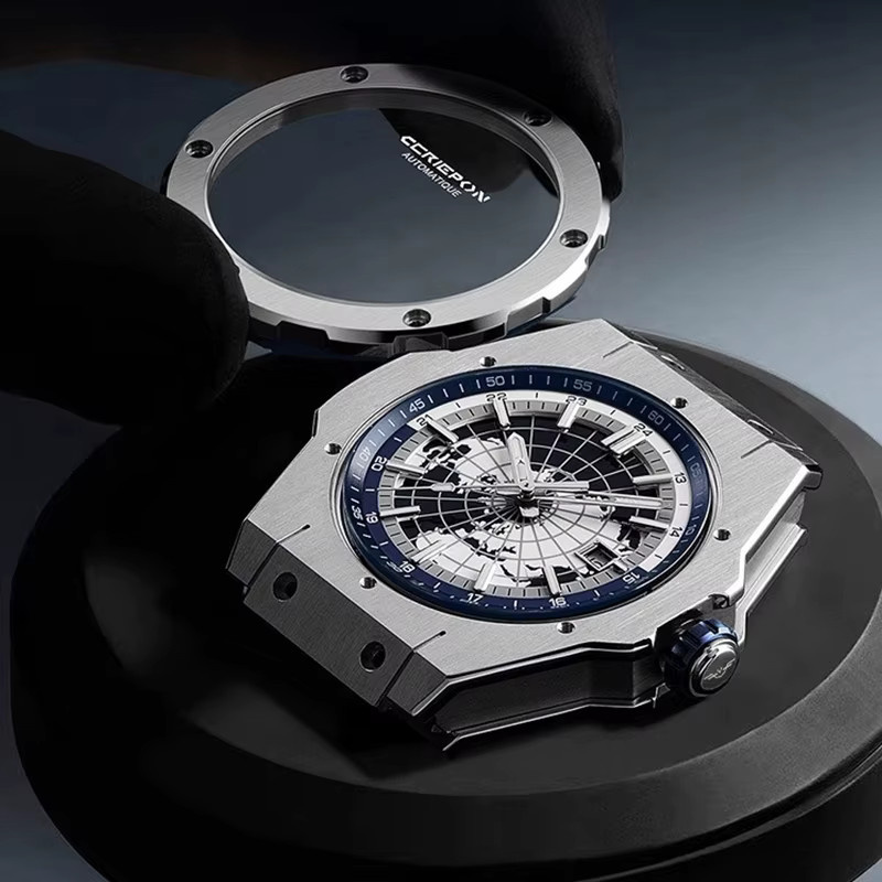 CERIEPON Herrenuhr, Automatik, Edelstahl, Silber, Analoguhr - Bild 4