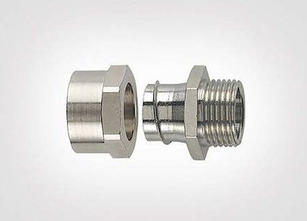 HellermannTyton Schlauchverschraubung SCSB50-FM-M50-NPB-ML aus Messing in Silber, gerade - Bild 1