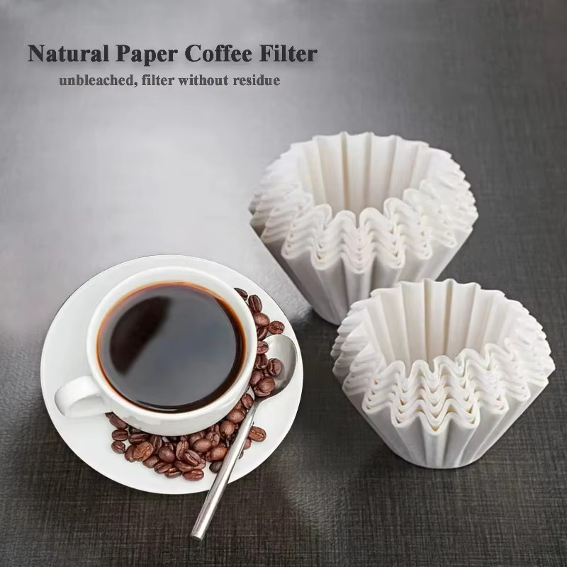 50 Stück Untior Kaffee Filterpapier aus Zellstoff in Braun für Handbrau-Methoden Origami und Kuchenschüssel Typ - Bild 2