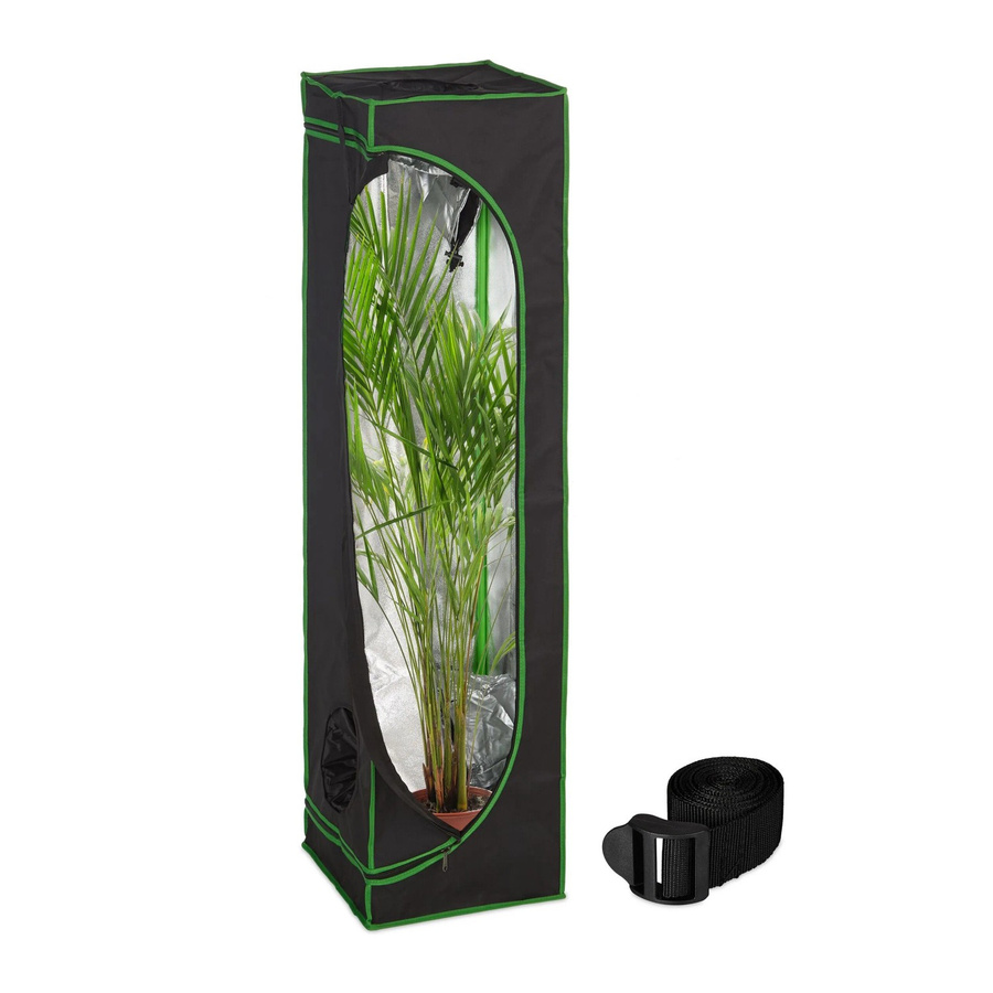 Relaxdays Growzelt aus Polyester und Stahl in Schwarz, B/T/H: 40 x 40 x 160 cm - Bild 2