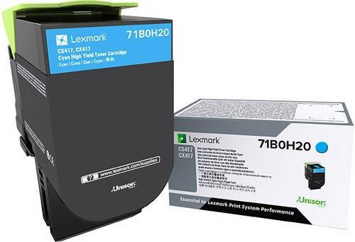 Lexmark Original Cyan Tonerpatrone 71B0H20 für CS417 und CX417 mit 3500 Seiten Ergiebigkeit - Bild 1