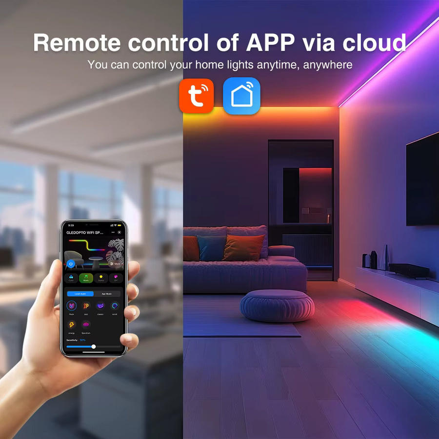 Tuya ZigBee SPI Pixel LED Streifen Controller für RGBIC Dynamische Beleuchtung mit Smart Life App Steuerung und Musik Sound Modus für WS2811 - Bild 2