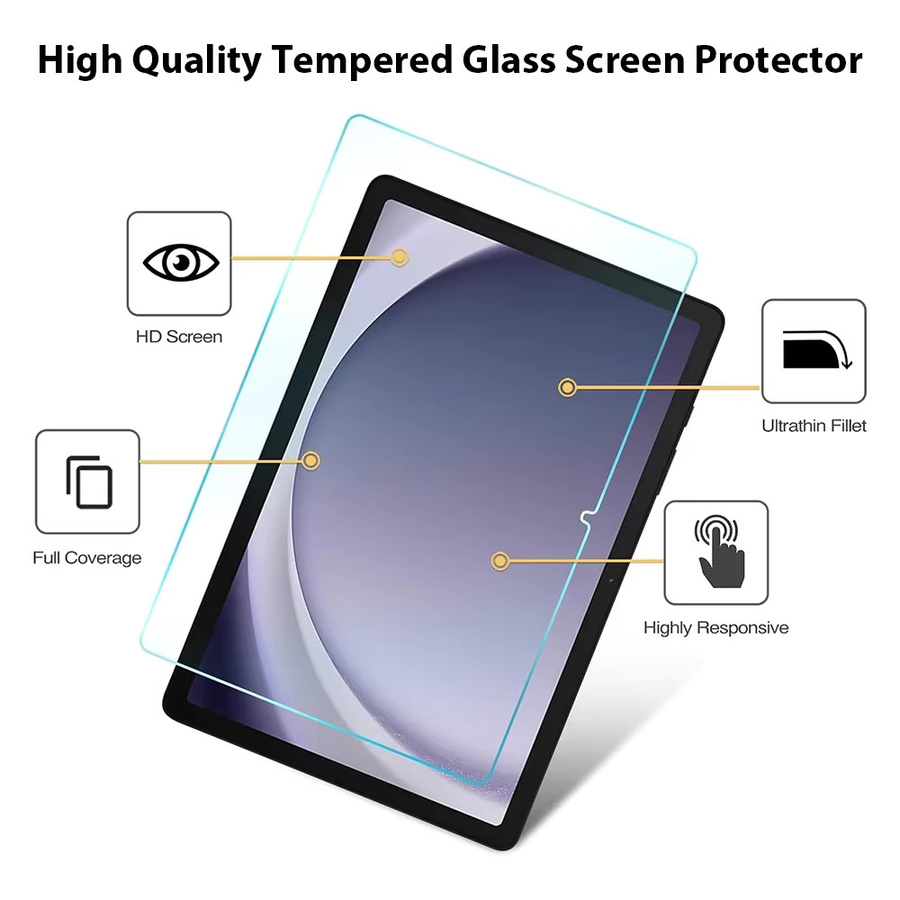 2er-Set Gehärtetes Glas Schutzfolie für Samsung Galaxy Tab S11 S10 Lite S9 Plus S7 S6 Lite A11 A9 Plus A8 A7 in Transparent - Bild 2