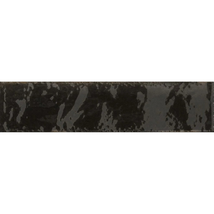 Wandfliese Lotis Metro aus Keramik Schwarz Glasiert Glänzend B: 6 cm, H: 24 cm von UNITED TILE UND MOSAIC - Bild 2