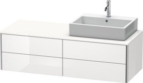 Duravit Waschtischunterschrank XSquare in Weiß Hochglanz mit 4 Schubladen, B/H/T: 140 x 40 x 54,8 cm - Bild 1