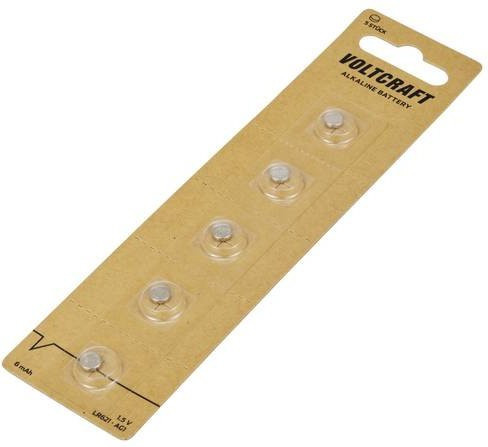 Voltcraft Knopfzelle LR621 1.5V Alkali-Mangan 6 mAh 5er Pack - Bild 1