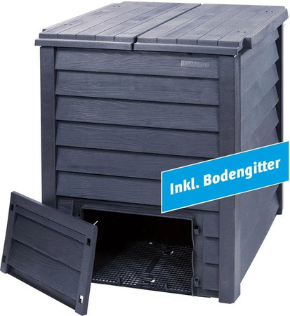 Garantia Thermo-Wood Komposter 600 mit Bodengitter in Anthrazit-braun