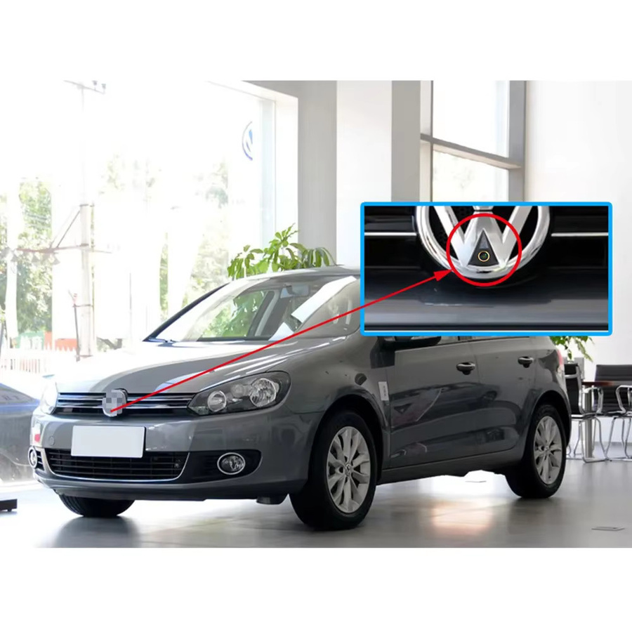 SMARTOUR Auto-Frontkamera Full HD 1080P in Schwarz für VW Golf Jetta Touareg Passat Polo Tiguan Bora, wasserdicht mit Weitwinkel und Logo-Einbau - Bild 2