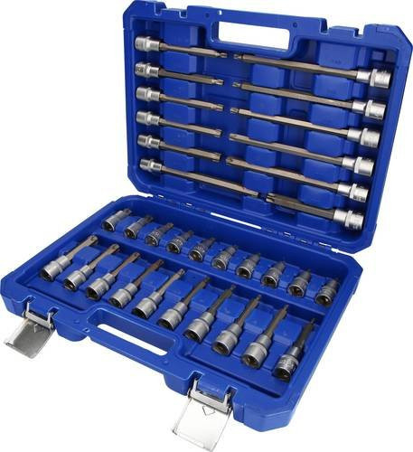 Brilliant Tools Stecknuss-Set BT022532 aus Chrom-Vanadium in Silber und Blau mit 1/2 Zoll Antrieb - Bild 1