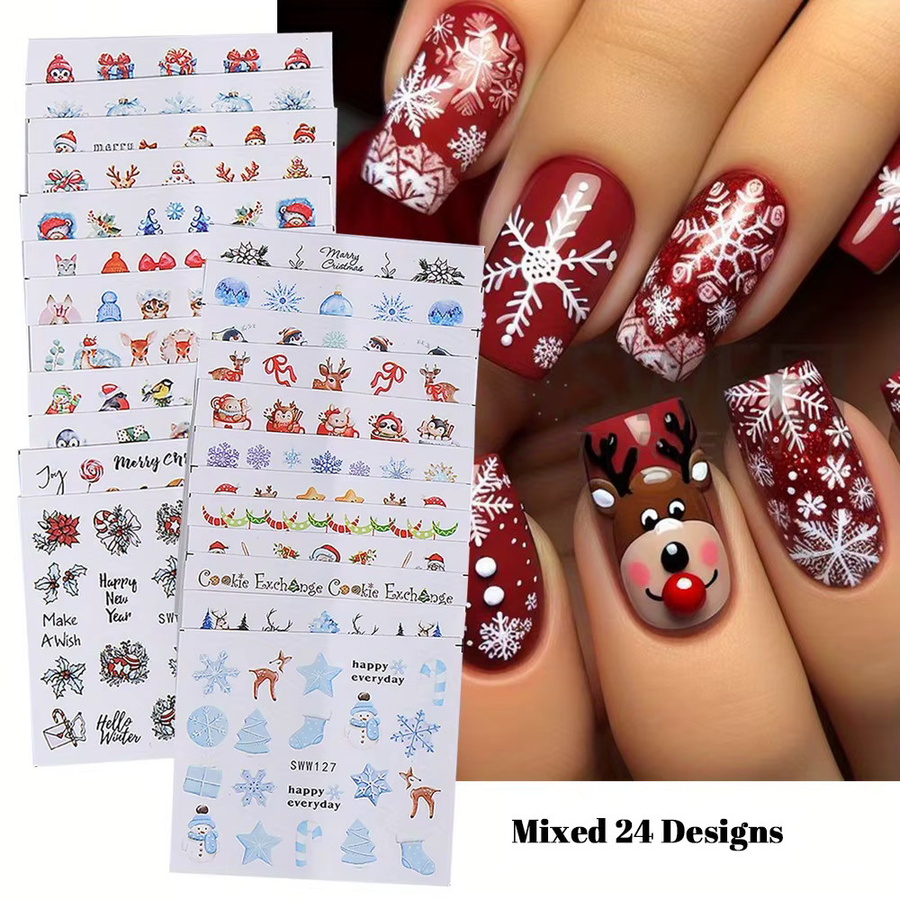 SWEET TREND Weihnachts-Nagel-Wasseraufkleber, Unisex - Bild 3