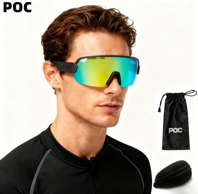 POC AIM Sportsonnenbrille, randlos, multicolour, Kunststoff - Bild 1