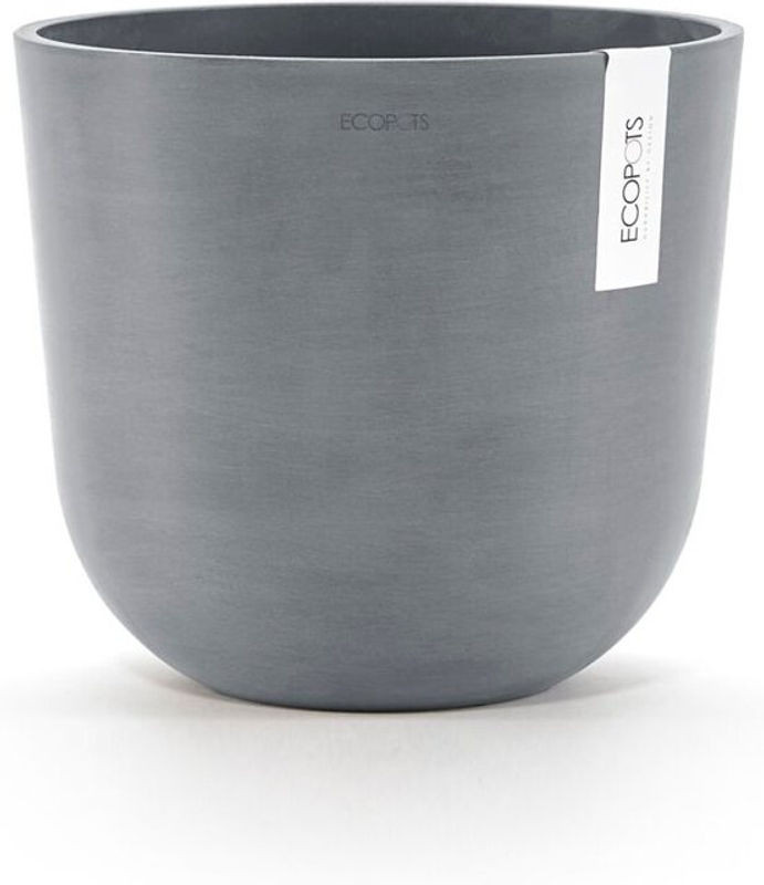 Ecopots Oslo 25 Blumentopf mit Wasserreservoir aus Kunststoff in Weißgrau, B: 25 cm, H: 21,4 cm, für Innen- und Außenbereich - Bild 1