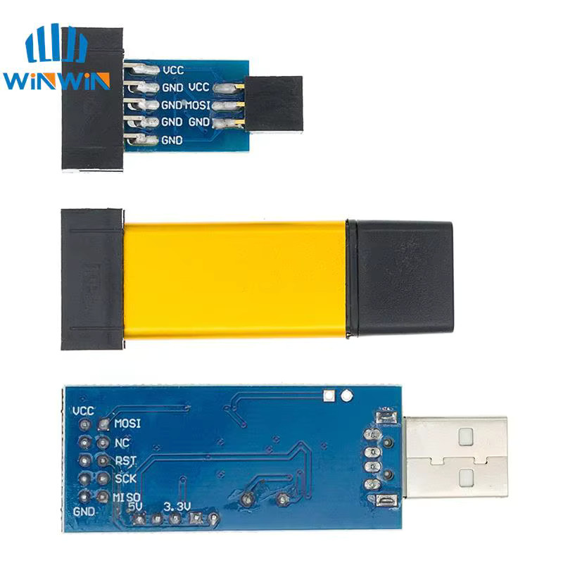 AITEWIN ROBOT USBASP USBISP AVR Programmierer mit 10Pin zu 6 Pin Adapter Board in Blau - Bild 5