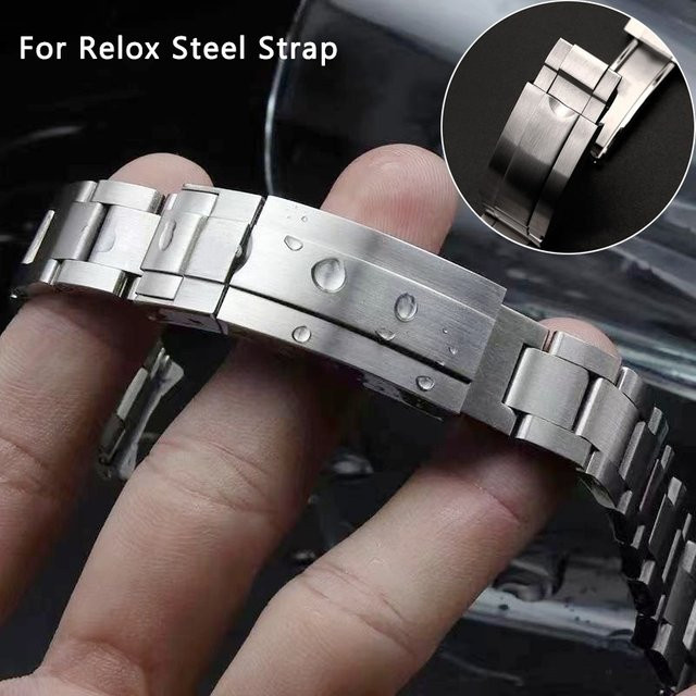 VATMENS Uhrenarmband Edelstahl, Silber, 20mm, Unisex - Bild 1