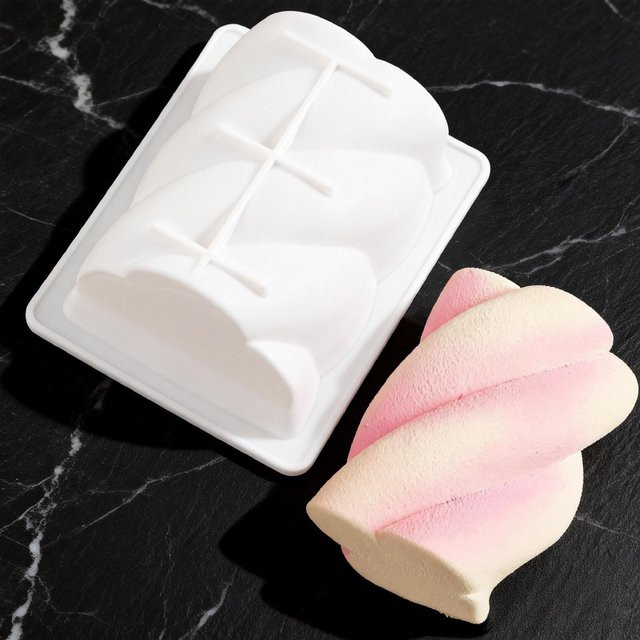 SHENHONG Silikon-Kuchenform im Hanfseil-Design für Mousse und Desserts, Weiß - Bild 1