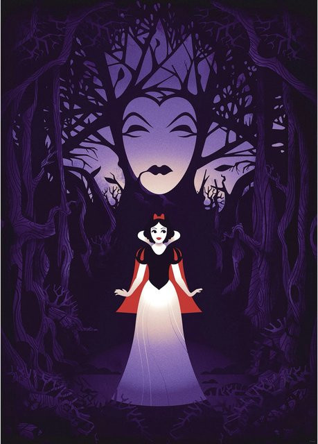 Komar Disney Snow White Wandbild Evil Queen in Lila, Breite: 50 cm, Höhe: 70 cm - Bild 1