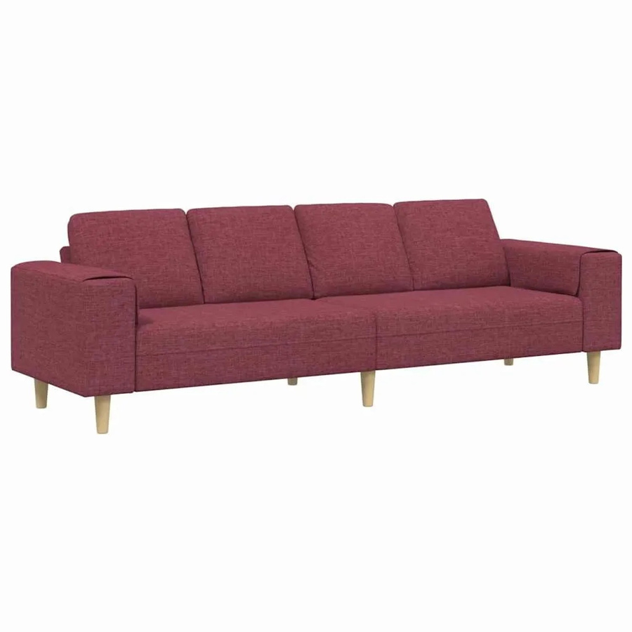 vidaXL Wohnzimmer Couch in Weinrot mit modernem Design, B/T/H: 250 x 77 x 76 cm - Bild 2