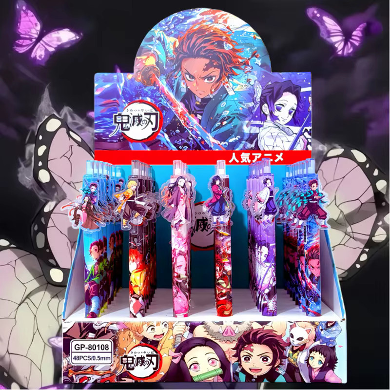 Bandai Anime Slayer Gelstifte Set mit 6 farbigen Schreibstiften für Schüler und Fans - Bild 2