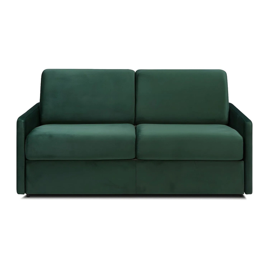 Vente-unique Schlafsofa Calife in Tannengrün mit Samtbezug und Ausziehfunktion für das Wohnzimmer - Bild 2