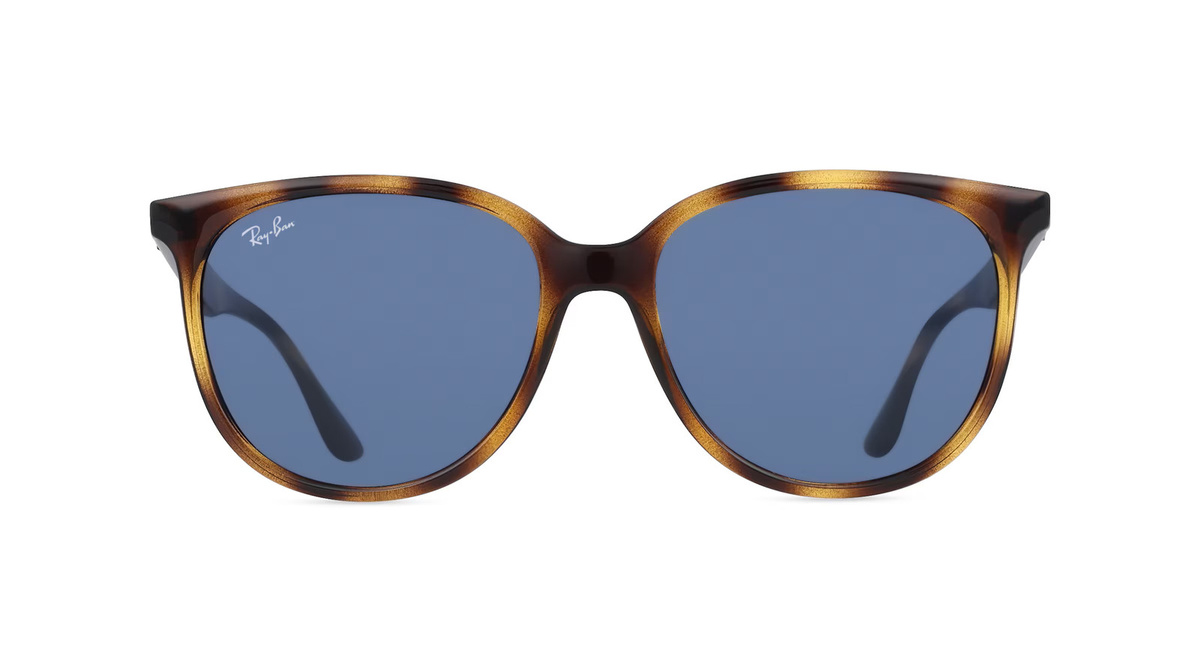 Ray-Ban RB4378 Sonnenbrille, Vollrand, Quadratisch, Kunststoff, Damen, Brown, Blue - Bild 1