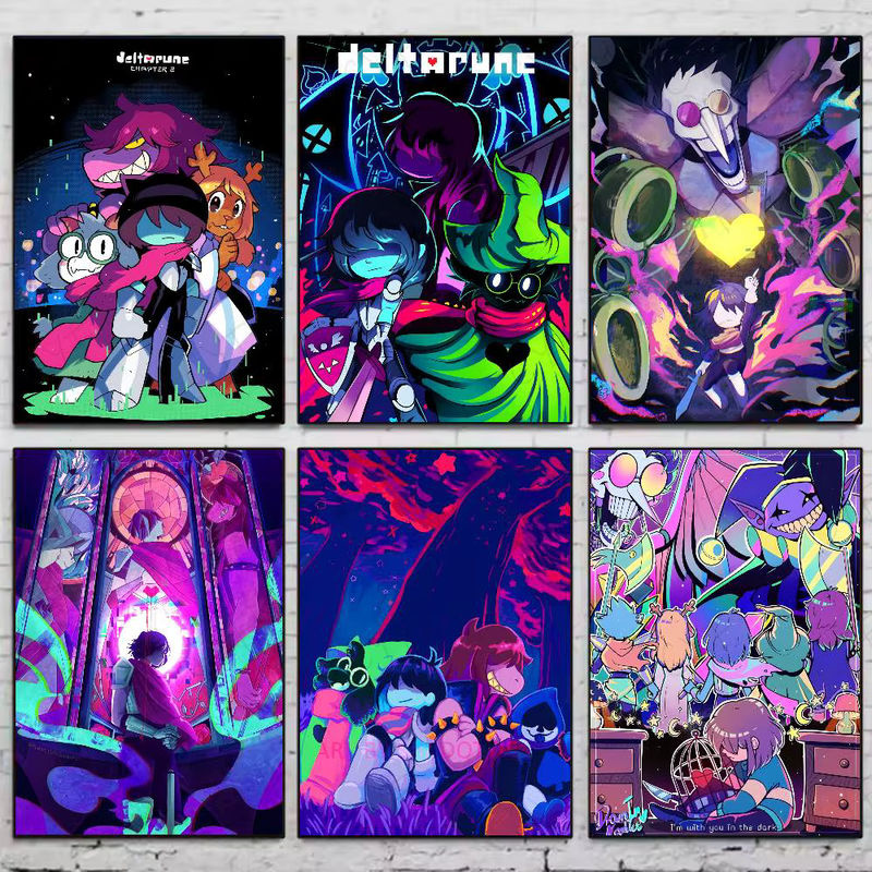 Hot Game Deltarune Wandkunst Poster, selbstklebend, rechteckig, multicolor - Bild 5