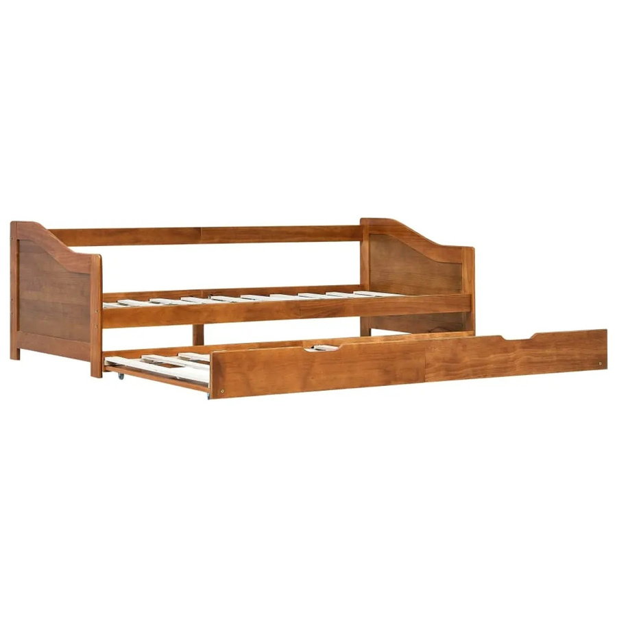 vidaXL Ausziehsofa Bettgestell aus Kiefernholz in Honigbraun, B/T/H: 90 x 200 x 66 cm - Bild 2