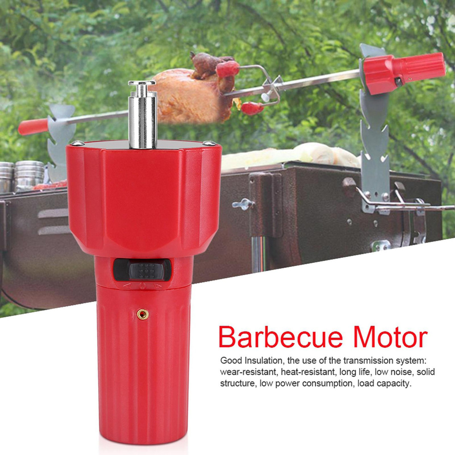 mfySpace Grill Rotator Motor für BBQ in Rot, 1,5 V Bratenhalterung Zubehör - Bild 5